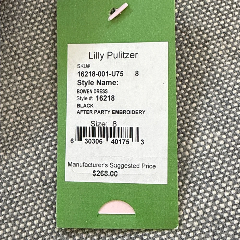 Lilly Pulitzer Black Strapless Dress with Gold Embroidery - Picture 3 of 3